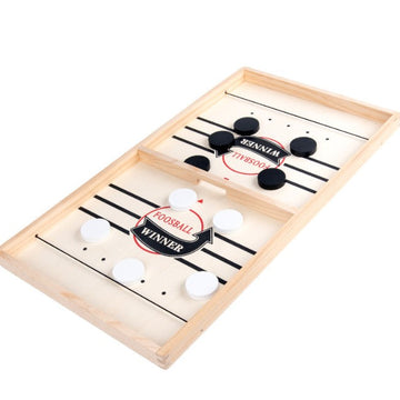 Joc foosball tip hockey pe gheață din lemn, 10 piese – distracție interactivă 54×29 cm