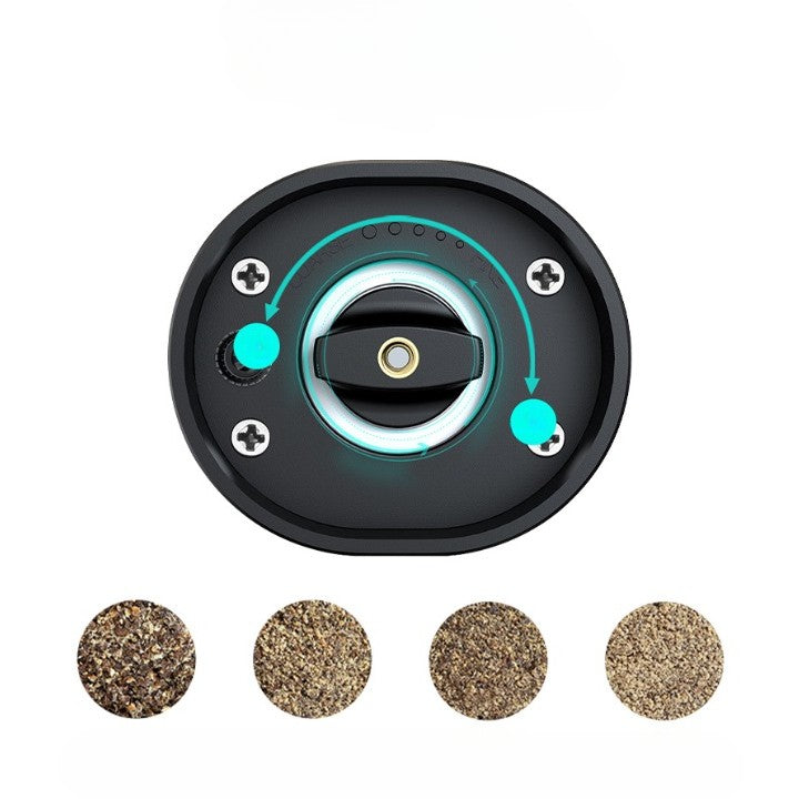 Râșniță electrică pentru cafea și condimente, inox 18×5,5 cm, baterie – reglabilă, neagră