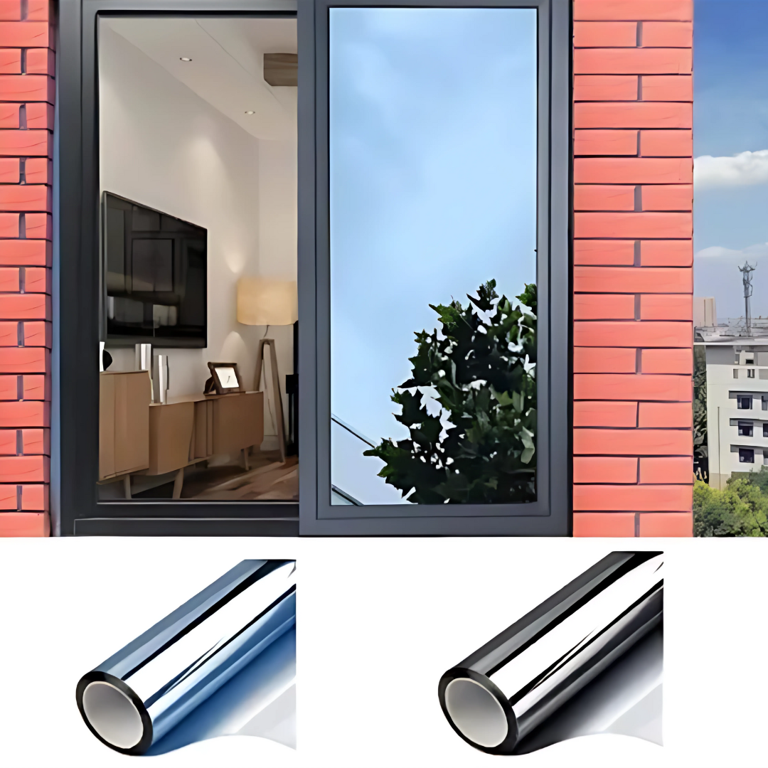 Folie Reflexiva pentru Geamuri Interioare, cu Efect de Oglinda 45×200 cm