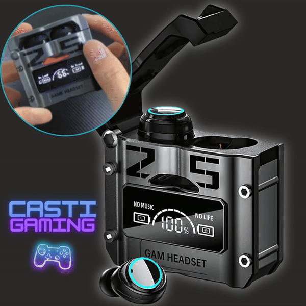 Casti Bluetooth Wireless cu Noise Cancelling pentru Gaming