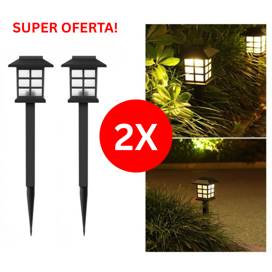Set 2x Lampa solara Led pentru gradina