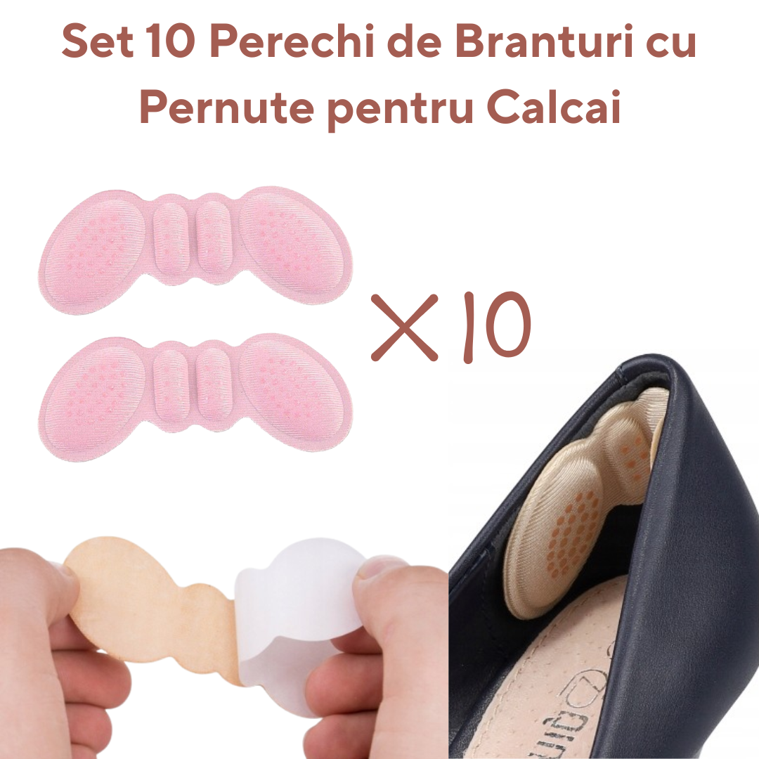 Set 10 Perechi de Branturi cu Pernute pentru Calcai