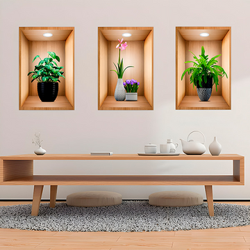 Tapet 3D pentru Pereți Tapety – Set 3 piese (30×45 cm), autocolante PVC moderne, rezistente la rupere & decolorare