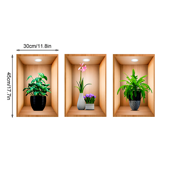 Tapet 3D pentru Pereți Tapety – Set 3 piese (30×45 cm), autocolante PVC moderne, rezistente la rupere & decolorare