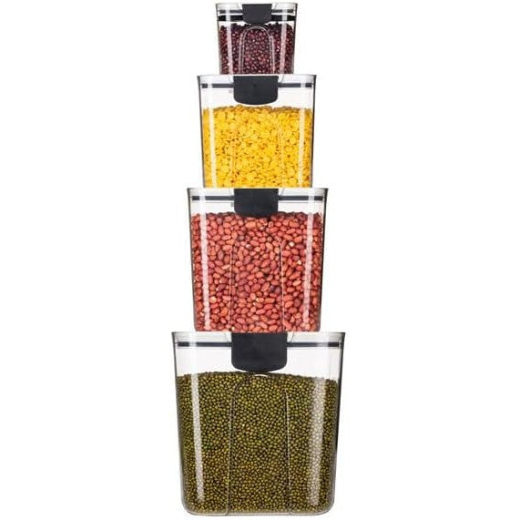 Set 4 recipiente de depozitare alimente etanșe BPA‑free – organizare sigură și practică în bucătărie