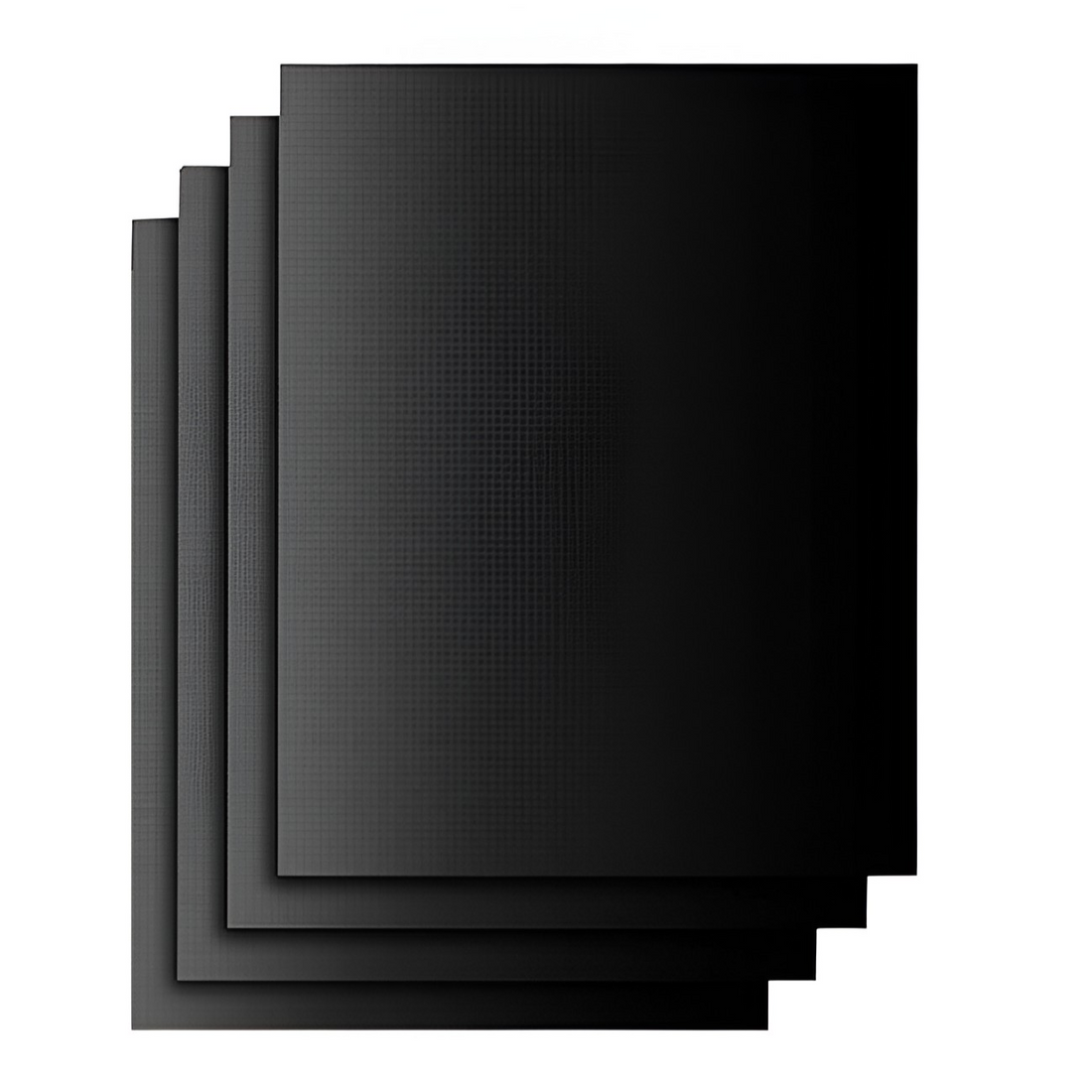 Set 4 Folii Antiaderente din Teflon, Multifunctionale, Rezistente la Apa si Temperaturii Ridicate, pentru Gratar, Cuptor, BBQ Grill, 40x33 cm, Negru