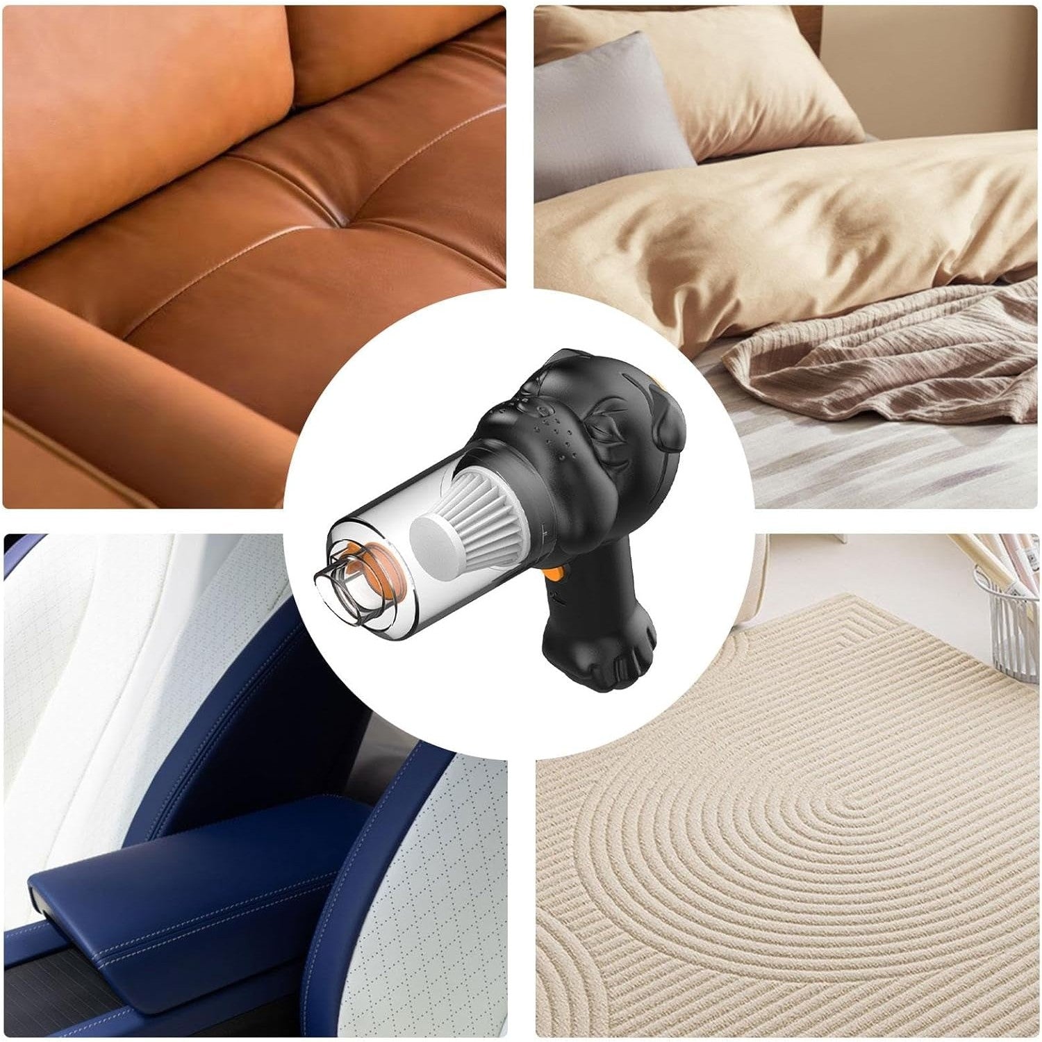 Aspirator auto portabil 4 în 1 fără fir – 120W, umed-uscat, funcție de suflare și umflare