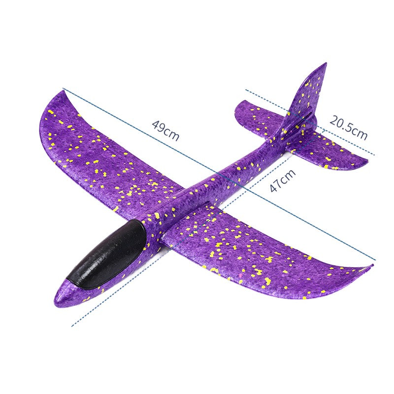Avion Planor Simplu 48 cm Violet din Poliester – Jucărie Zburătoare Ușoară și Durabilă