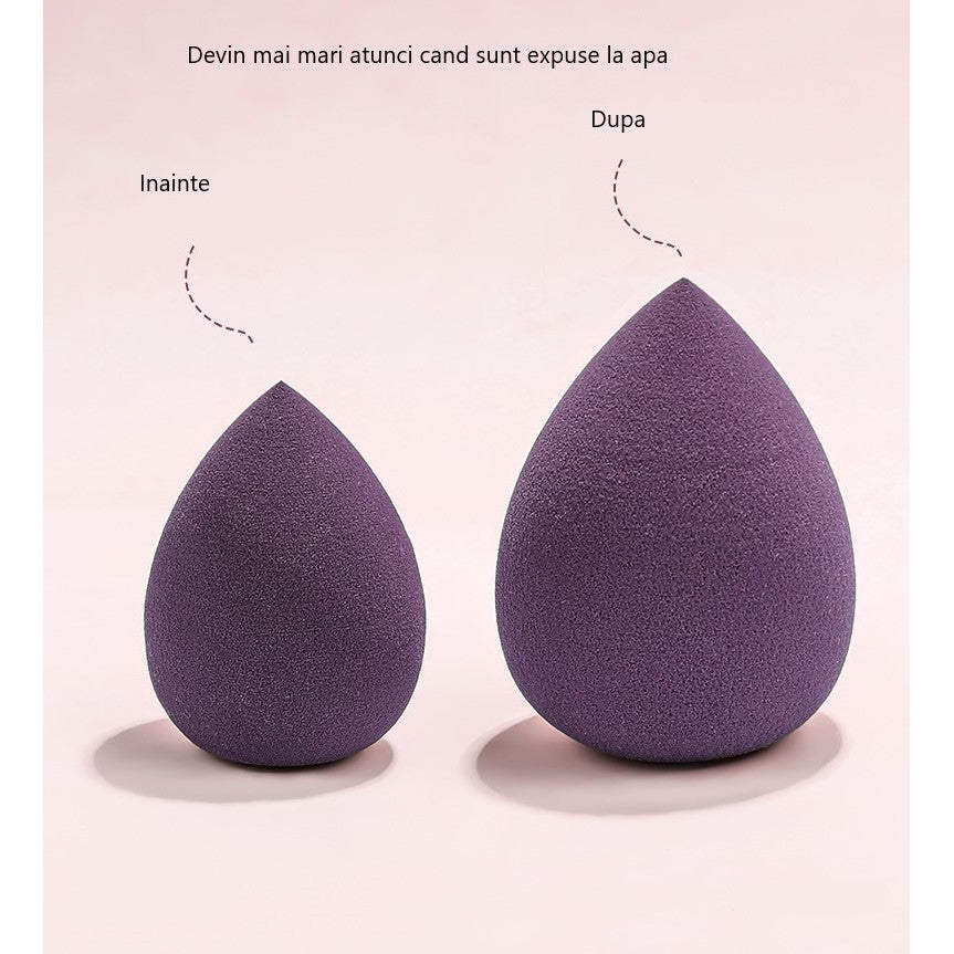 Set 6 bureți de machiaj mov – aplicare perfectă pentru un look impecabil