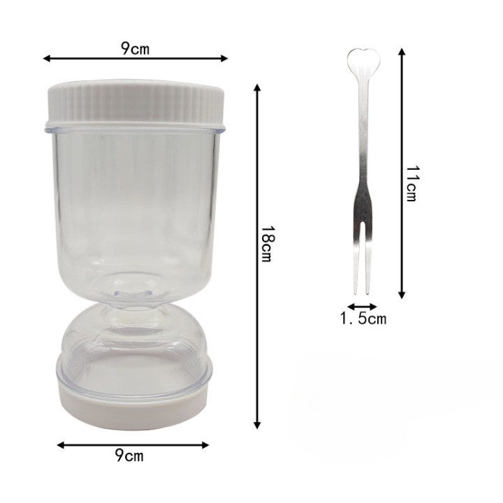 Borcan pentru murături cu separator și capac ermetic – termorezistent, 18x9x9 cm
