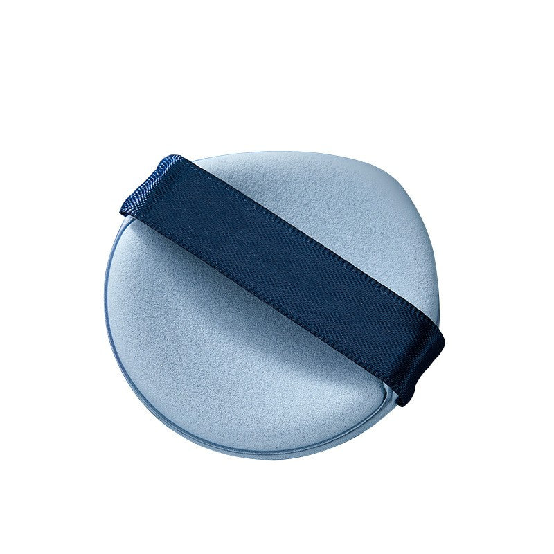 Burete de machiaj triunghiular reutilizabil – aplicator pentru fond de ten umed sau uscat, albastru