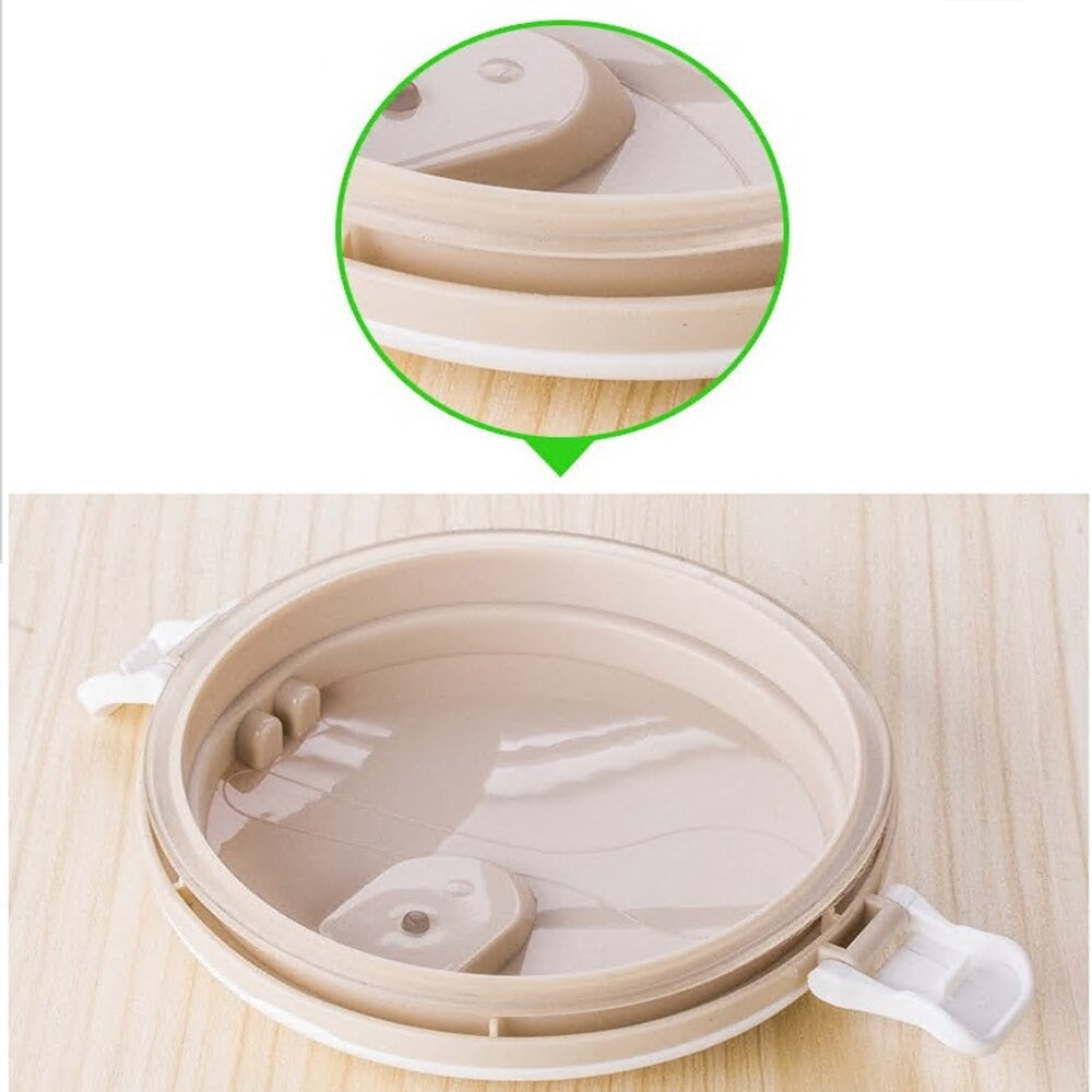 Lunch box inox 700 ml cu închidere etanșă și supapă aer – albastru compact