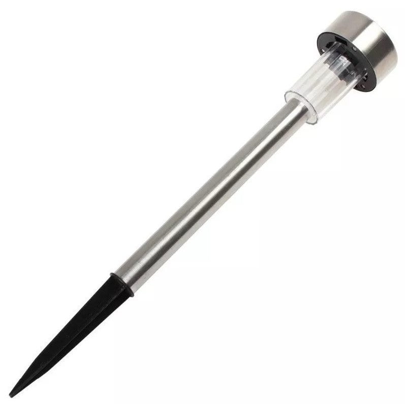 Lampă solară LED de grădină din inox – 29 cm, exterior, cu dispersor luminos