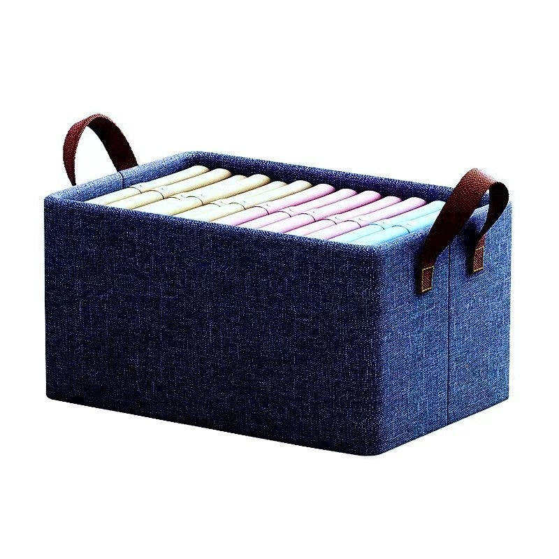 Cutie de depozitare pliabilă textilă 47×20×28 cm, albastră – organizator practic & lavabil