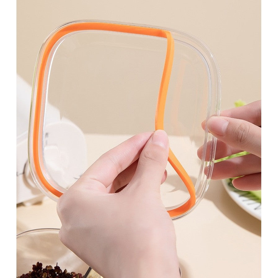 Cutie depozitare alimente cu 5 compartimente din plastic și silicon – etanșă și practică