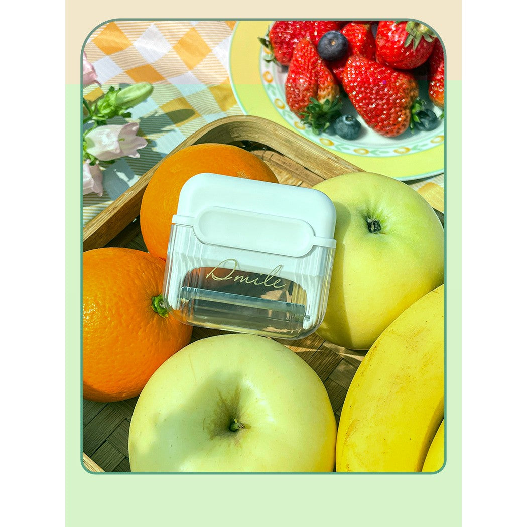 Decojitor manual portabil pentru legume și fructe, dublă lamă inox, magnetic, alb, 6,7×6×1,6 cm