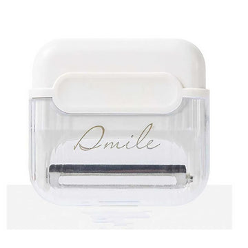 Decojitor manual portabil pentru legume și fructe, dublă lamă inox, magnetic, alb, 6,7×6×1,6 cm