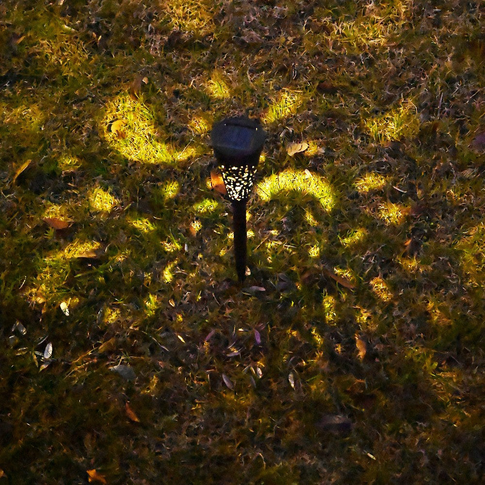 Decorațiune solară pentru grădină tip torță cu LED alb cald – iluminat ambiental exterior