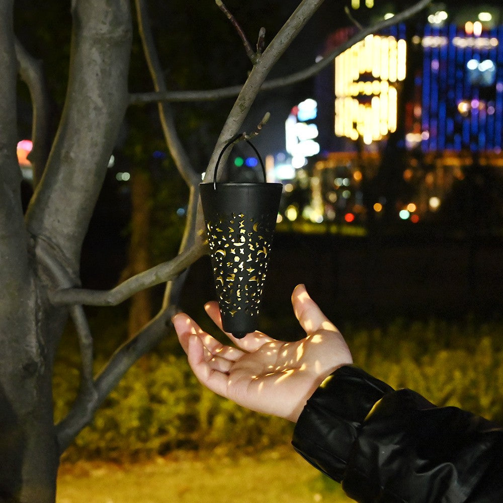 Decorațiune solară pentru grădină tip torță cu LED alb cald – iluminat ambiental exterior