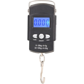 Cântar digital de mână cu cârlig și metru incorporat – portabil, capacitate 50 kg, design compact și practic