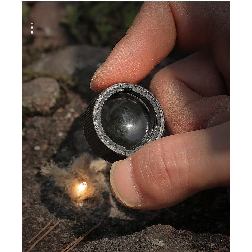 Kit supraviețuire 7‑în‑1 pentru drumeții – fluier, busolă, lupă, termometru, dozator pastile