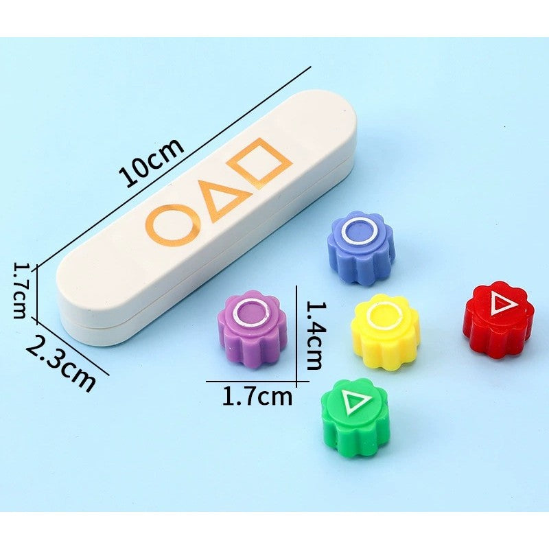 Gonggi joc coreean tradițional – set 5 pietricele multicolore 10 × 2,3 × 1,7 cm