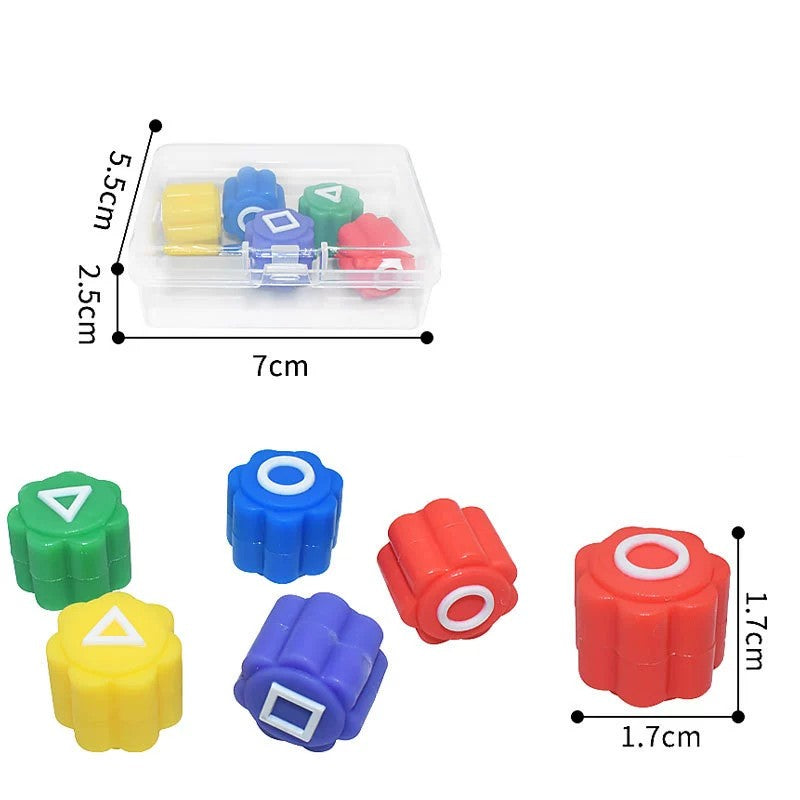 Gonggi – joc coreean de dexteritate, set 5 piese multicolore cu cutie