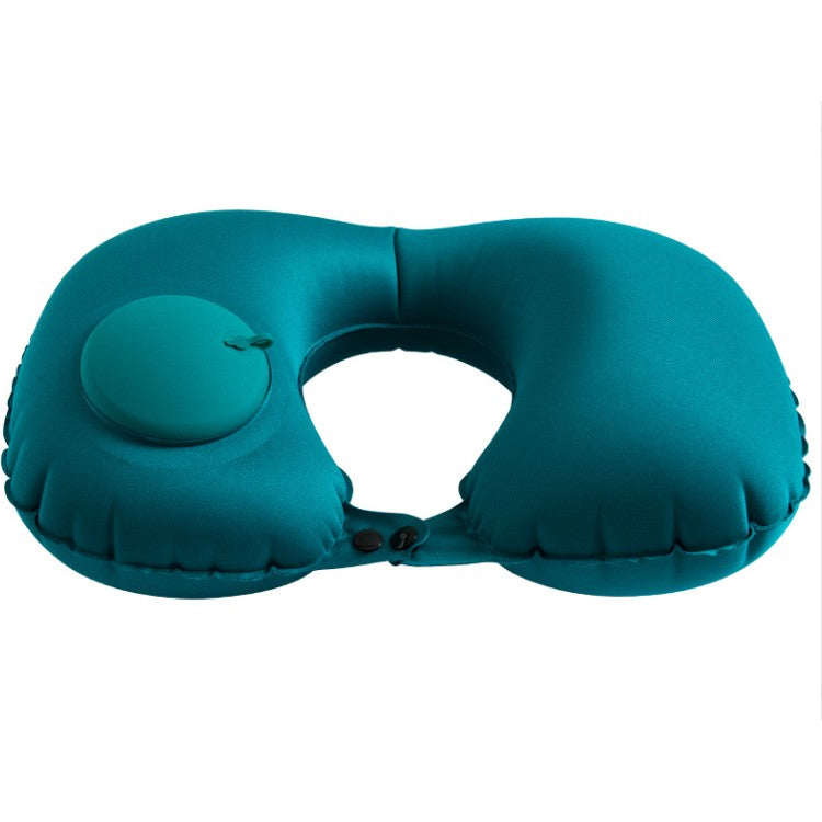 Pernă de gât gonflabilă în formă de U – portabilă, catifelată, ideală pentru călătorii