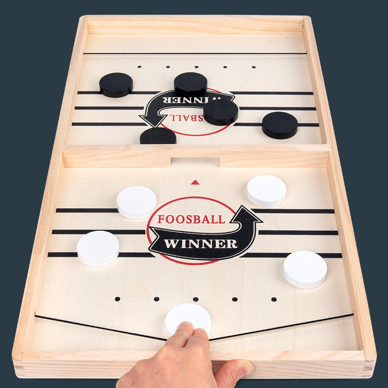 Joc foosball tip hockey pe gheață din lemn, 10 piese – distracție interactivă 54×29 cm