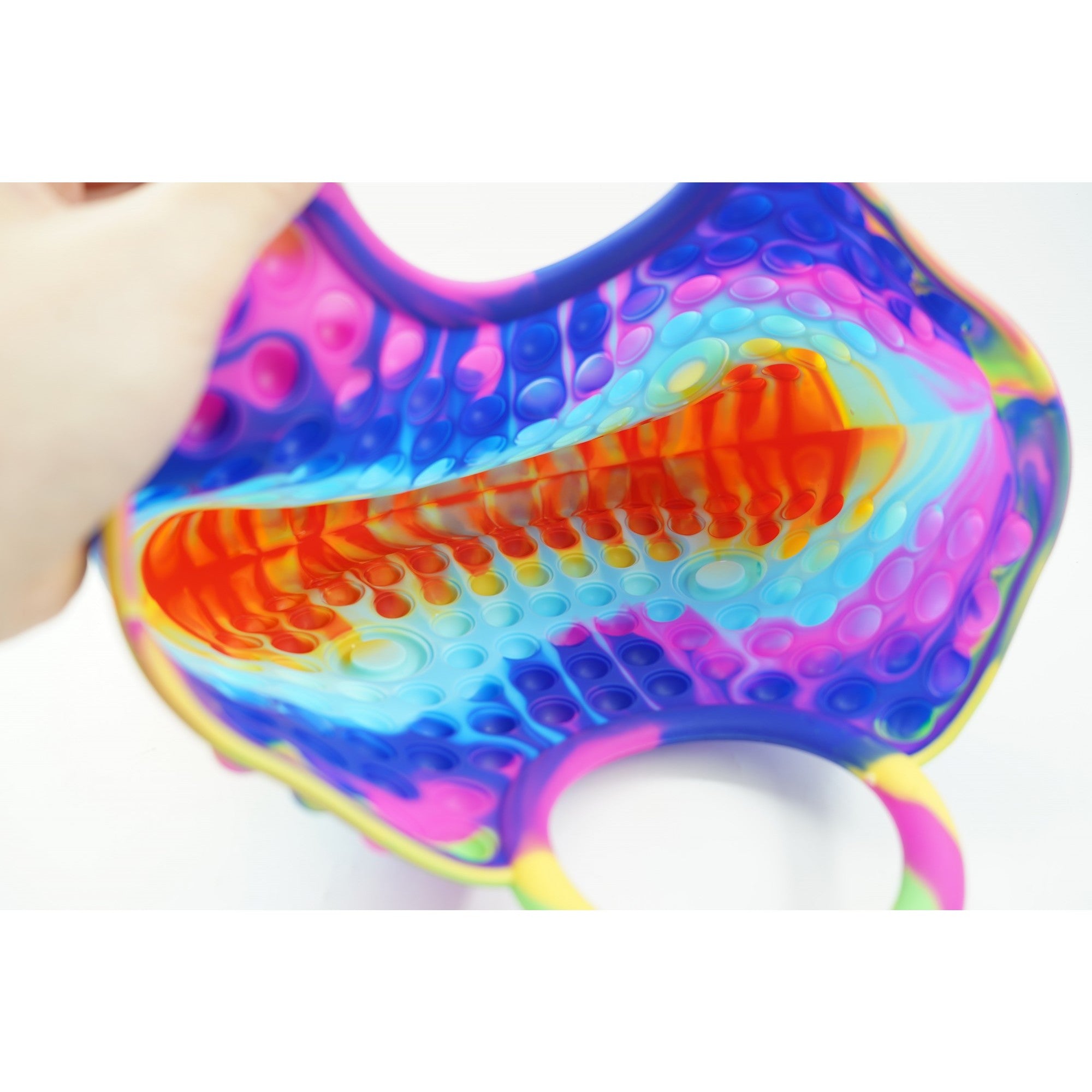 Jucărie antistres Pop‑It mare 28 cm – geantă multicoloră din silicon