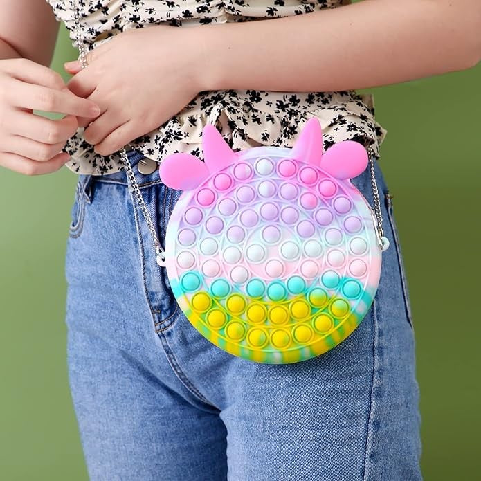 Jucărie antistres Pop It din silicon – accesoriu colorat pentru relaxare și distracție