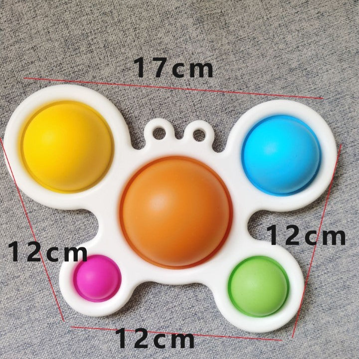 Jucărie antistres Simple Dimple crab multicolor – fidget toy distractiv pentru relaxare