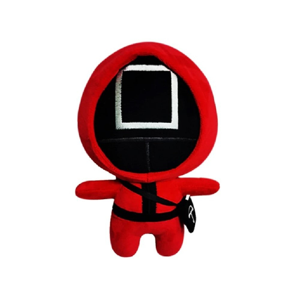 Jucărie de pluș Squid Game 19 cm – soldat pătrat roșu, pluș moale și colecționabil