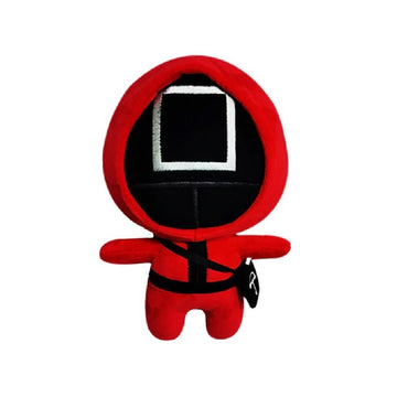 Jucărie de pluș Squid Game 19 cm – soldat pătrat roșu, pluș moale și colecționabil