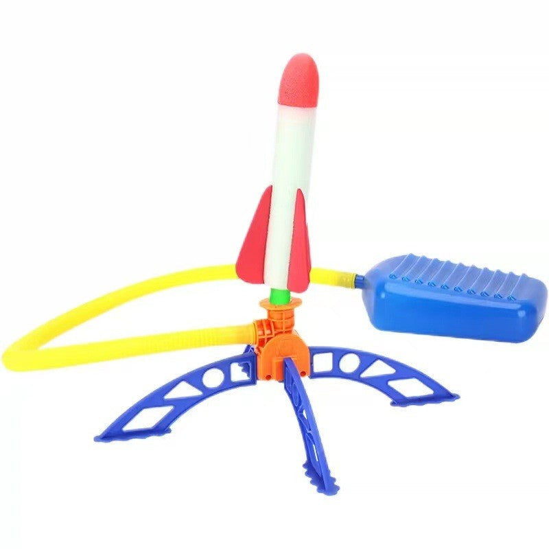 Jucărie lansator rachete cu piciorul – distracție activă și în aer liber pentru cei mici