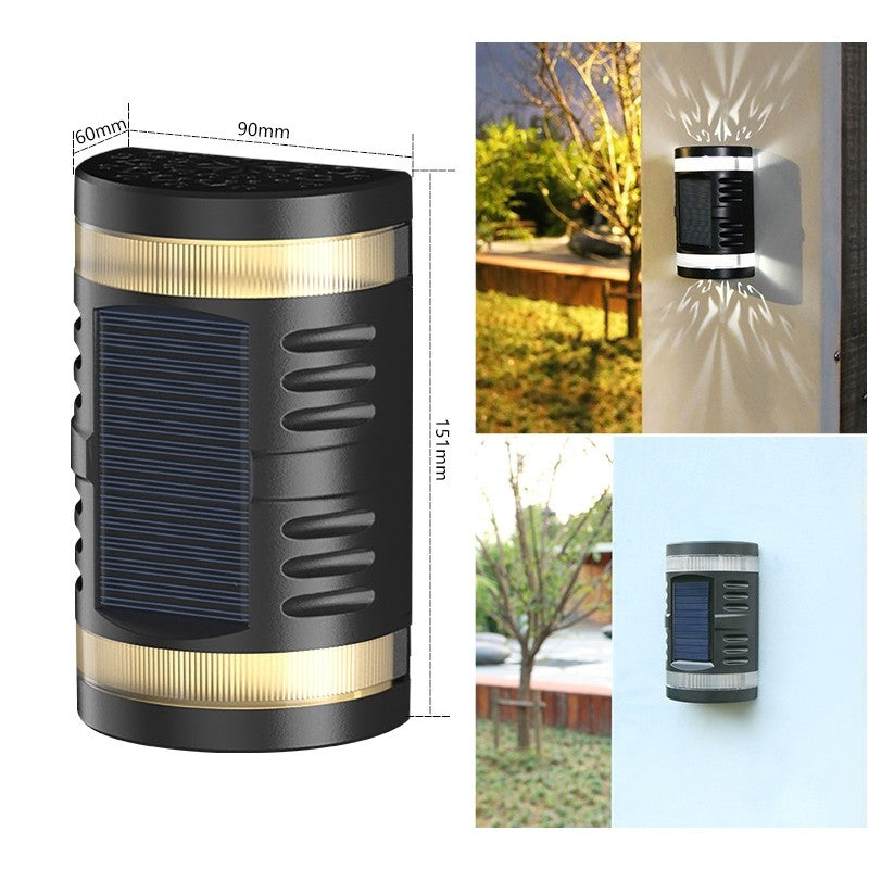 Lampă solară LED decorativă cu lumină bidirecțională, IP65 – iluminare alb rece, rezistentă la apă