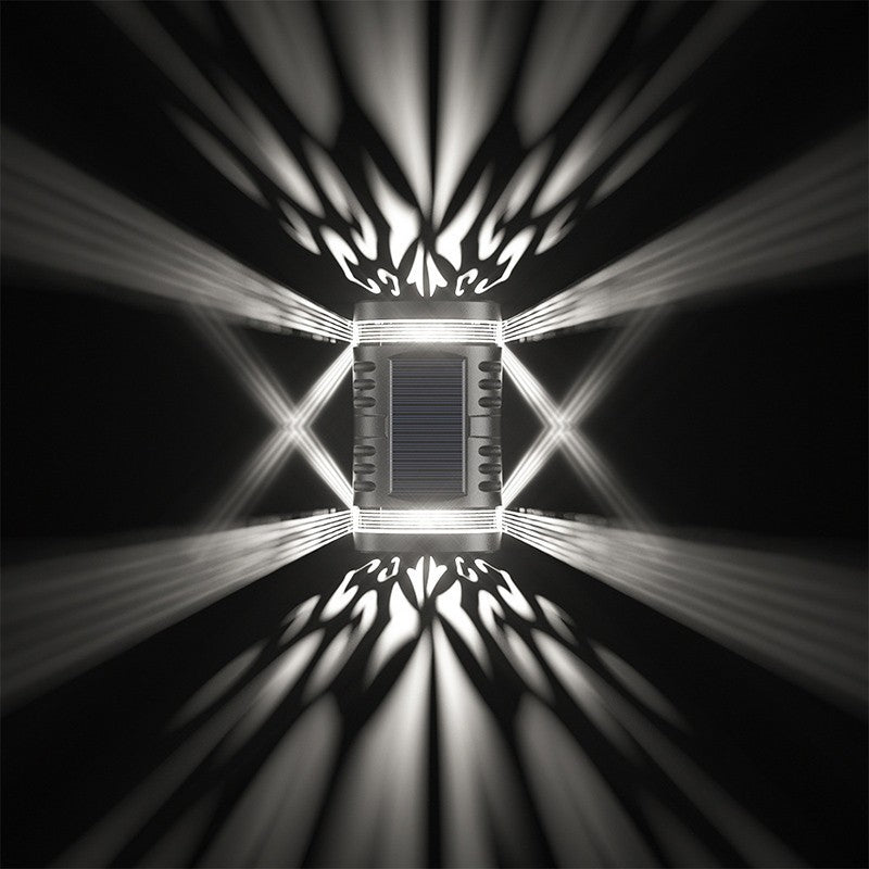 Lampă solară LED decorativă cu lumină bidirecțională, IP65 – iluminare alb rece, rezistentă la apă