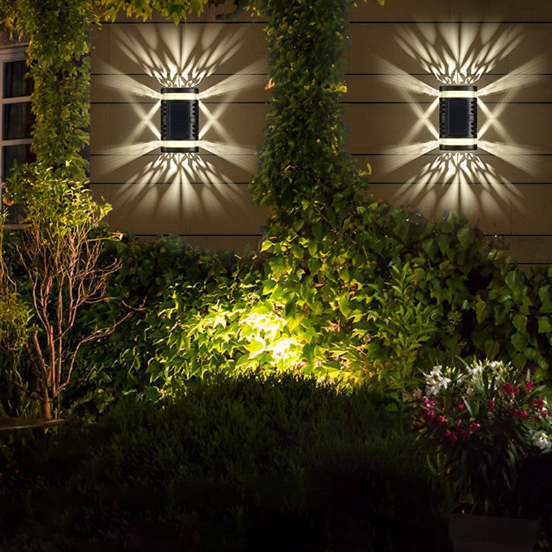 Lampă solară LED decorativă cu lumină bidirecțională, IP65 – iluminare alb rece, rezistentă la apă