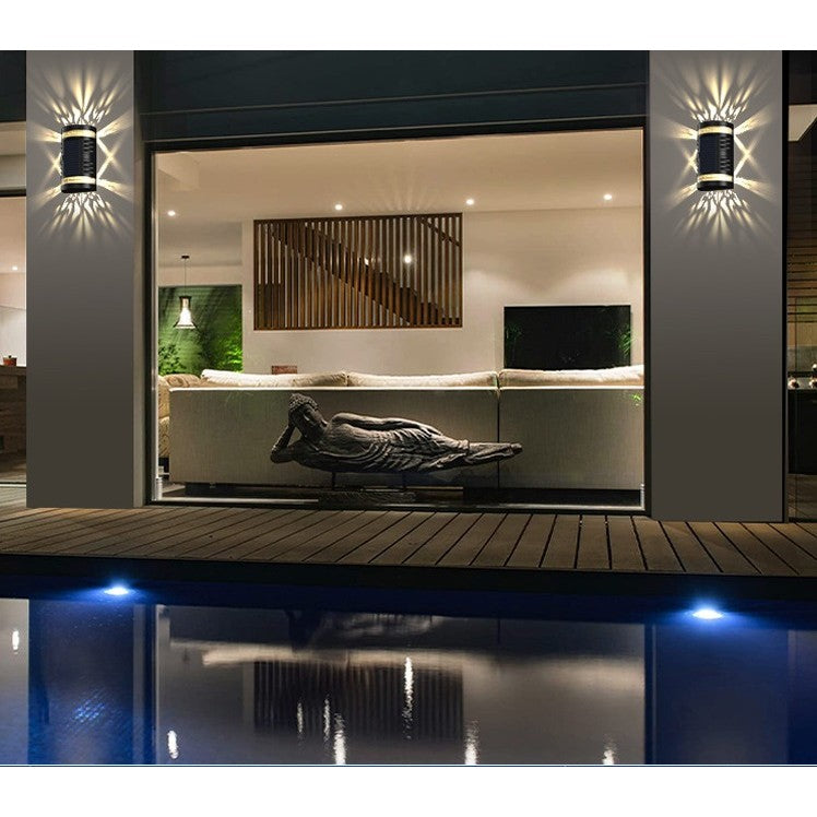 Lampă solară LED decorativă cu lumină bidirecțională, IP65 – iluminare alb rece, rezistentă la apă