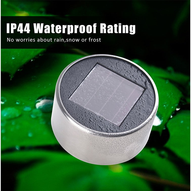 Lampă solară LED decorativă pentru grădină argintie, lumină multicoloră