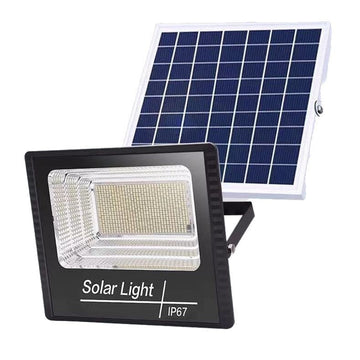 Lampă Solară Stradală 220 LED 100W cu Panou Solar și Braț de Montare – Iluminare Eficientă Exterior