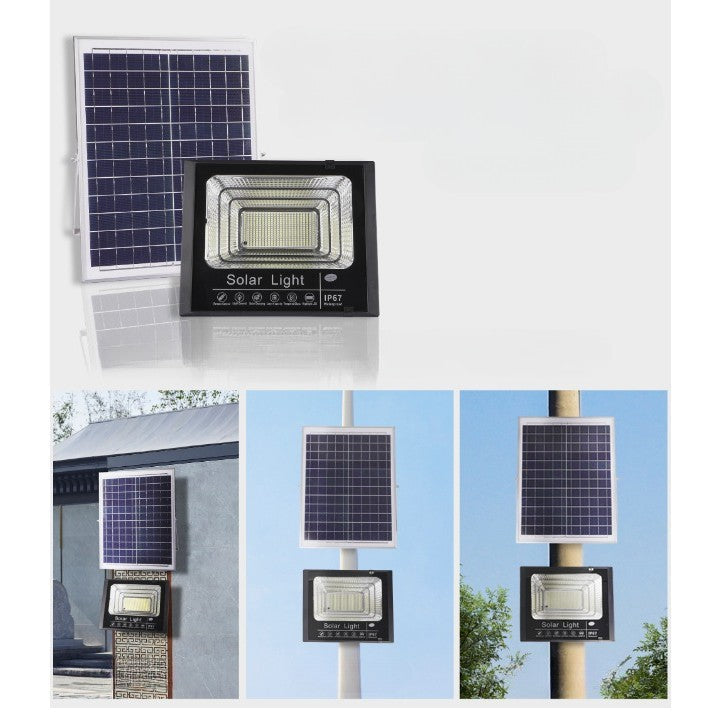Lampă Solară Stradală 220 LED 100W cu Panou Solar și Braț de Montare – Iluminare Eficientă Exterior