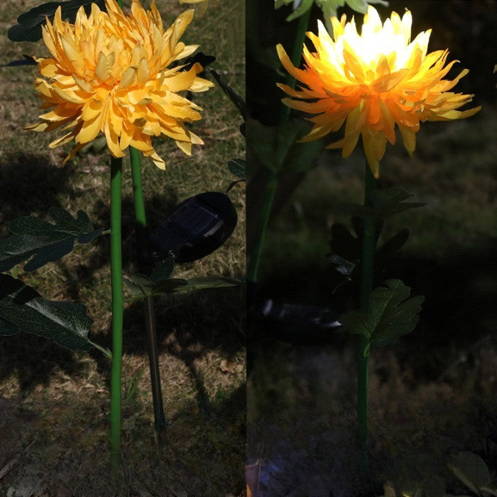 Lampă solară LED tip floarea-soarelui cu 3 flori – iluminare decorativă pentru grădină, 70 cm înălțime