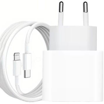 Set Incarcator USB-C 20W Fast Charger si cablu USB-C Lightning