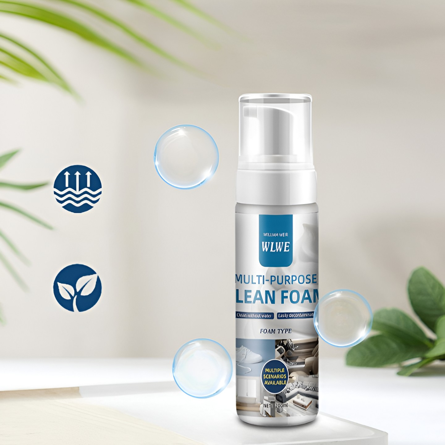 Detergent Spumă Multisuprafețe pentru Auto & Casă | Curățare, Degresare, Reîmprospătare, Protecție Anti-UV | 200 mL