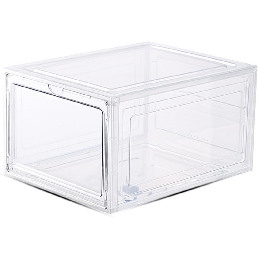 Cutie Organizatoare Transparentă pentru Pantofi – Ușă Magnetică Frontală, Stivuibilă, 36x28x21cm