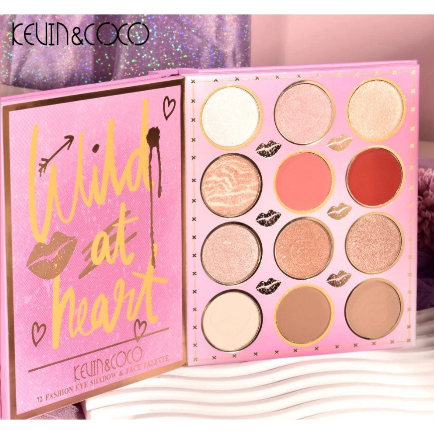 Paletă profesională 72 farduri pudră compactă – machiaj 3 straturi, multicolor