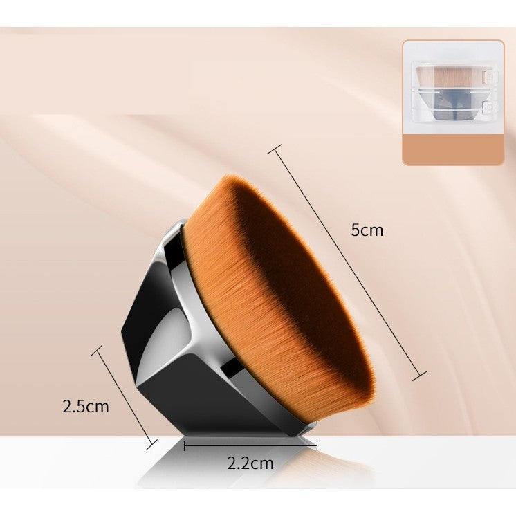 Pensulă kabuki plată pentru fond de ten – aplicare uniformă și finish natural