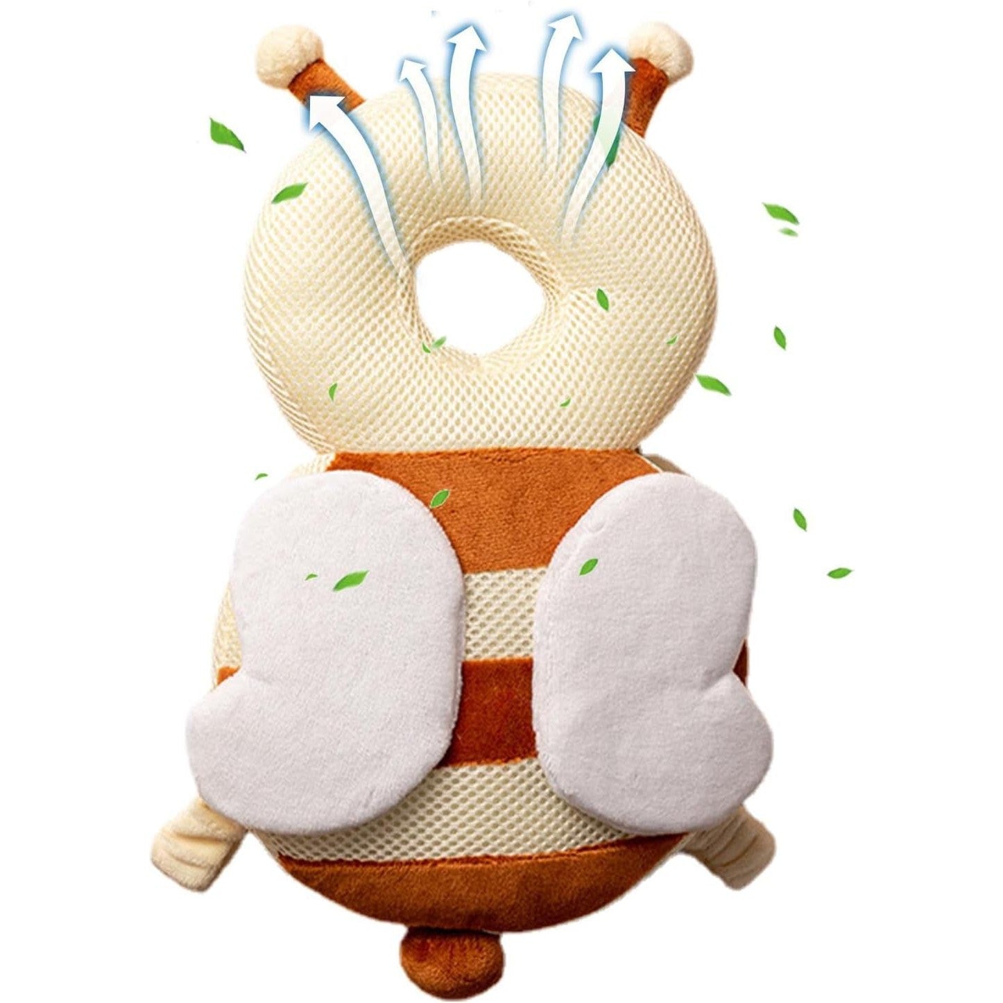 Perna rucsac pentru protecția capului bebeluși, tetieră tip albină, design plasa - MODEL 11