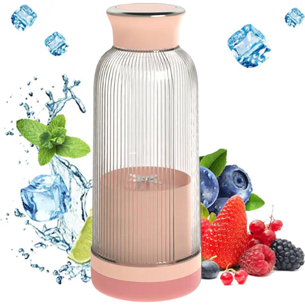 Мини електрически блендер, PRINTERY®, 45 W, 20 000 RPM, преносим, ​​многофункционален, дълга автономност, 400 ml капацитет, 2 3D ножа, батерия